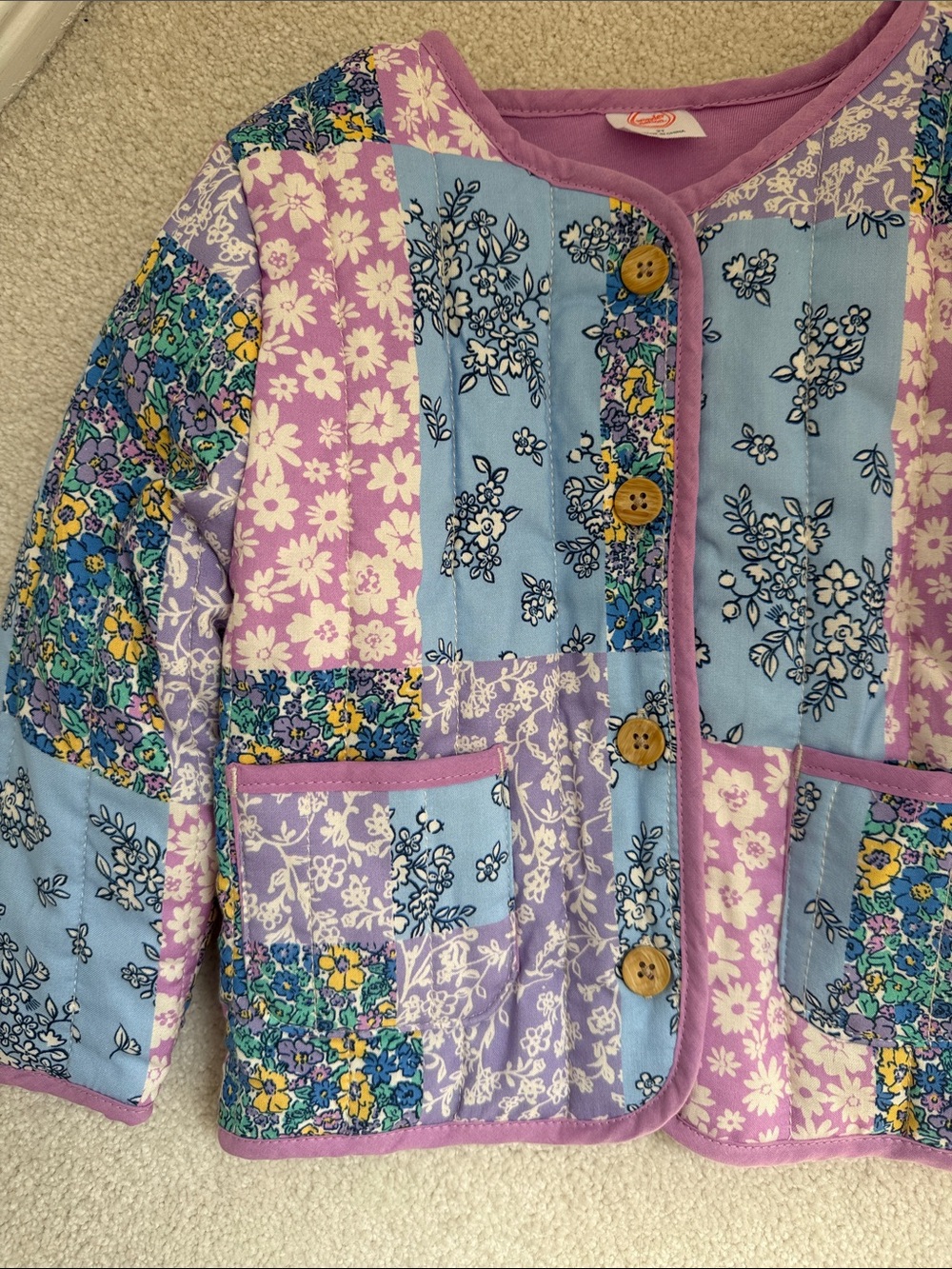 NWOT wonder nation Patchwork Floral Quilted Jacket
